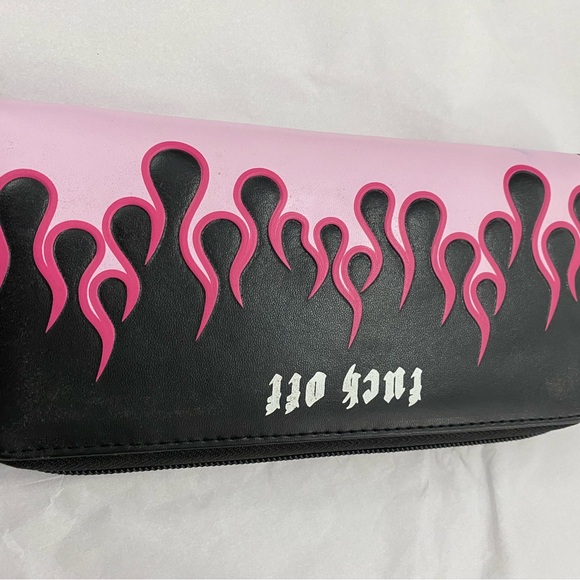 Pink Flames Zip Clutch Women’s Wallet - Picture 10 of 13